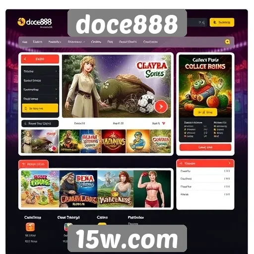 Navegação e interface do usuário no doce888